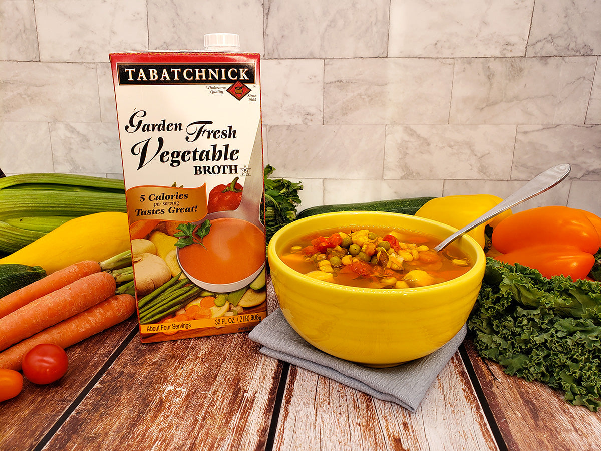 Variety 4 Pack: 2 Gourmet Beef Flavored Broth and 2 Garden Fresh Vegetable Broth