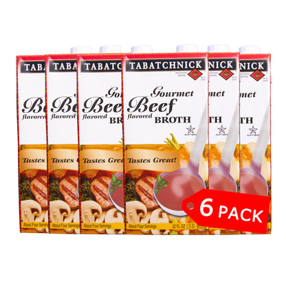 Gourmet Beef Flavored Broth - 6 Pack