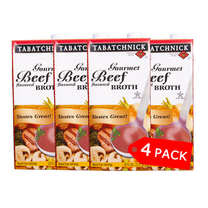 Gourmet Beef Flavored Broth - 4 Pack