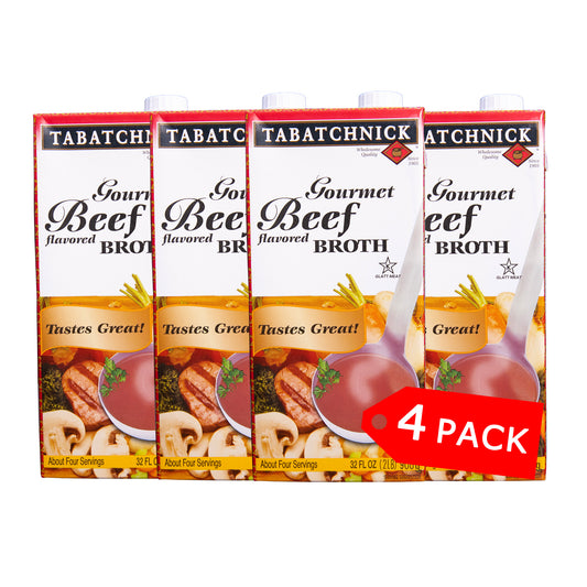 Gourmet Beef Flavored Broth - 4 Pack