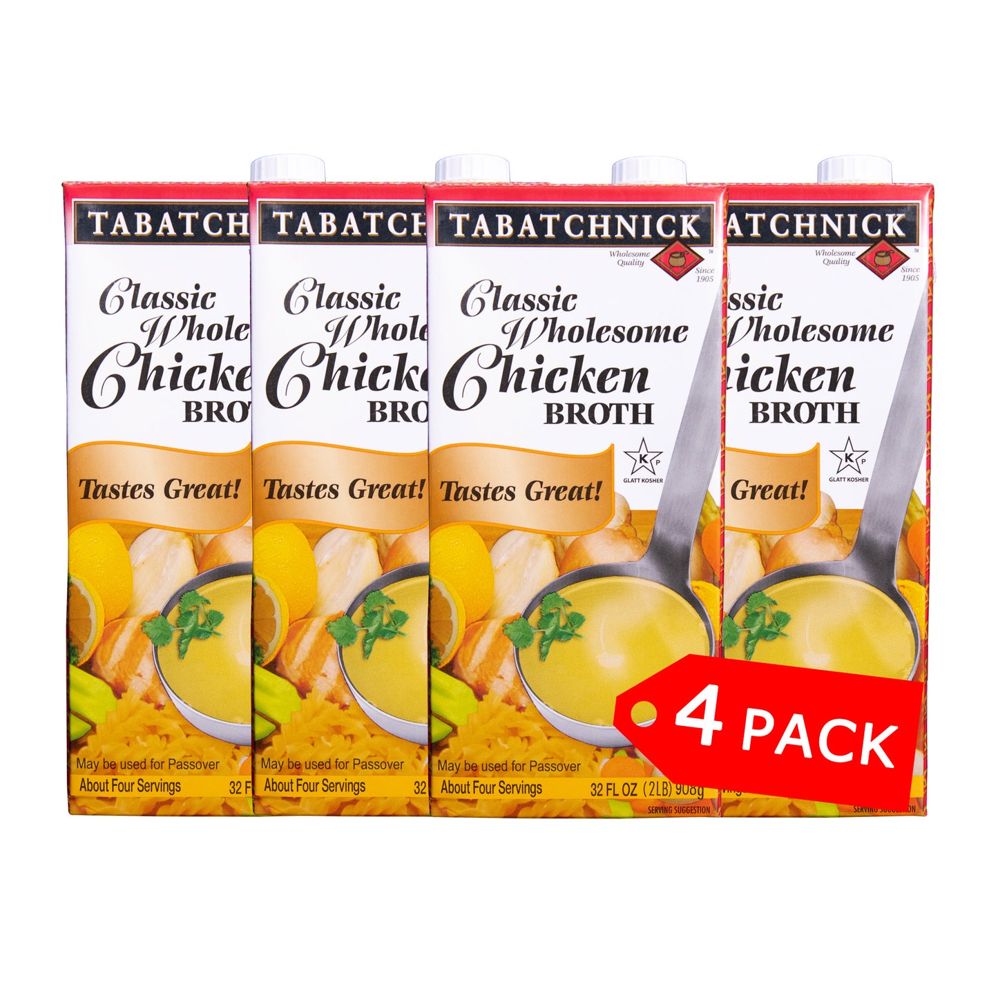 Classic Wholesome Chicken Broth - 4 pack