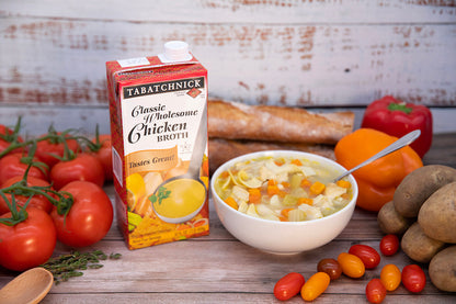 Variety 4 Pack: 2 Wholesome Chicken Broth and 2 Garden Fresh Vegetable Broth